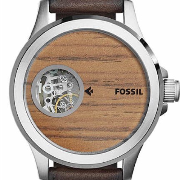 Mens Fossil Nate Automatic Woodinspired 